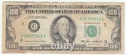 1985 One Hundred Dollar 100 Federal Reserve Note Fine Philadelphia Pennsylvania