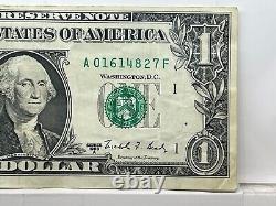 1988A Web Press Note One Dollar Bill Experimental Printing A01614827F Plate 4 4