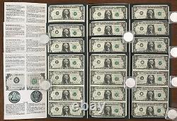 1988 $1 One Dollar Bill UNCUT SHEET OF 4 COMPLETE 12 DISTRICT SET A L UNC