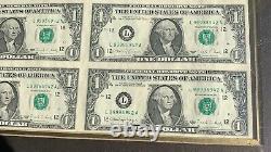 1988 Series A $1 One Dollar Bill US Currency Sheet 32 Notes Uncut Uncirculated