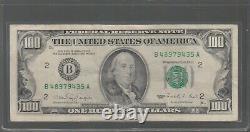 1990 (B) $100 One Hundred Dollar Bill Federal Reserve Note New York Old Currency