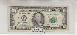 1990 (E) $100 One Hundred Dollar Bill Federal Reserve Note Richmond Old Miscut