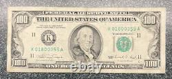 1990 (K) $100 One Hundred Dollar Bill Federal Reserve Note Dallas Vintage Money
