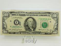 1990 One Hundred $100 Dollar Bill Federal Reserve Note Series Extra Strike