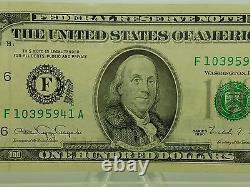 1990 One Hundred $100 Dollar Bill Federal Reserve Note Series Extra Strike