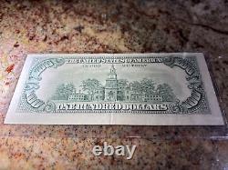 1990 US One Hundred Dollar Bill $100 Error Cut