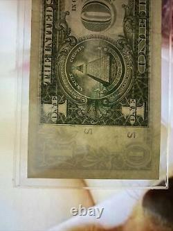 1993 ONE DOLLAR BILL VERY OFF CENTRTED ERROR Misaligned 1 inch more over ink