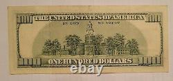 1996 $100 ONE HUNDRED DOLLAR Bill Note AB59643212Q Very Clean Circulated
