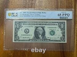 1999 1$ One Dollar 2 Digits Fancy Serial Number 00000090 with 7 Zero's Rare