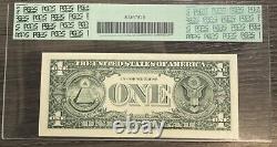 1999 $1 One Dollar Note Repeater Fancy Serial PCGS 64PPQ Very Choice New