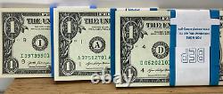 $1.00 Dollar Bills 3 BEP Straps 2021 A-A D-A 2017A I-A Blocks Sequential 1s Runs