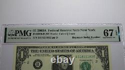 $1 2003 Repeater Serial Number Federal Reserve Currency Bank Note Bill PMG UNC67