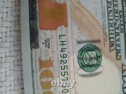 (1) 2009 A $100 Bill One Hundred Dollar Note Crisp Uncirculated From Bep Strap