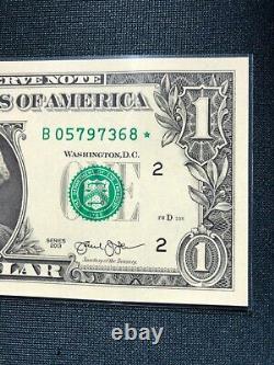 (1) 2013 B (one Dollar) Duplicate Star Note Uncirculated B05797368