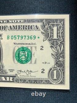 (1) 2013 B (one Dollar) Duplicate Star Note Uncirculated B05797369