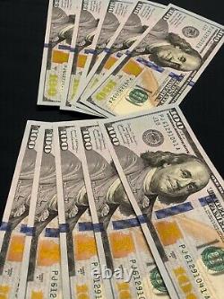 (1) 2017 A $100 Bill One Hundred Dollar Note Crisp Uncirculated From Bep Strap