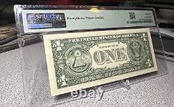 $1 2017 FEDERAL RESERVE NOTE FANCY SERIAL # -K 00062000 C on PMG 65 EPQ