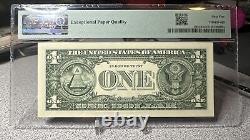 $1 2017 FEDERAL RESERVE NOTE FANCY SERIAL # -K 00062000 C on PMG 65 EPQ
