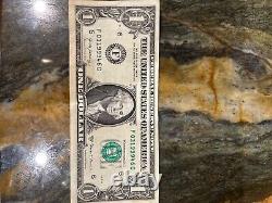 $1 Ink Well Contamination Error One Dollar Bill