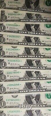 $1 One Dollar Bill 2017 Star Note District Set