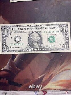 $1 One Dollar Bill Binary Repeater Radar Note Rare 1/3