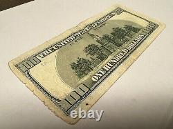 2001 $100 One Hundred Dollars Federal Reserve Note with Missing Treasury Seal