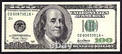 2001 Cleveland (D4) FRN One Hundred Dollars $100 STAR NOTE AU+ (Lot M)