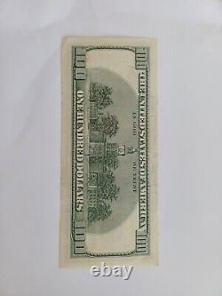 2003 $100 One Hundred Dollar Bill Federal Reserve Note, US Serial # FH10215892A