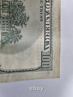 2006 A US One Hundred Dollar Bill Note $100 Rare Hard Stamp Reverse Error