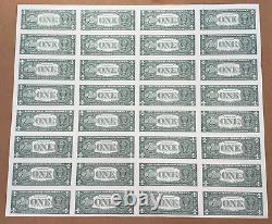 2006 Philadelphia UNCUT $1 One Dollar Sheet x32 Federal Reserve Notes