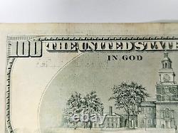 2006 US One Hundred Dollar Bill Note $100 Rare Hard Stamp Reverse Error
