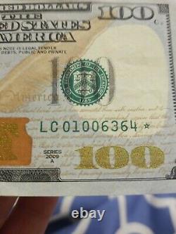 2009A $100 One Hundred Dollar Bill Star Note Serial # LC01006364