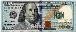 2009 $100 Dollar Bill Fancy Serial Number Almost solid 02001000 one hundred USD