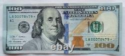 2009 A One Hundred Dollars $100 Star Note Federal Reserve Paper Money
