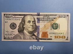 2009 US One Hundred Dollar Bill Fancy Serial Number $100 LB14171618