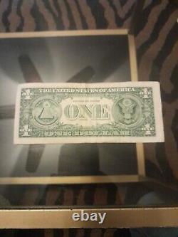 2009 Us One Dollar Note- Very Low 4 Digit Serial Number Cut Off Center