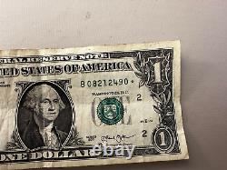 2013 $1 Dollar Duplicate B Series Error Star Note Rare Bill