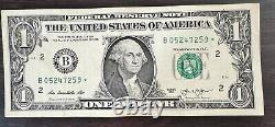 2013 B $1 Dollar Bill Star Note B 03659956duplicate