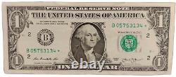 2013 B duplicate Star notes. $1 One Dollar Bill. Star Note. Federal Reserve Note