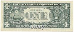 2013 Serial Number Fancy Error Note One Star Dollar Bill Reserve Federal 1.00 us