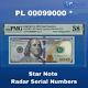 2017a Frn $100 One Hundred Dollars, Star Note Radar Serial 00099000, Pmg 58, Rare