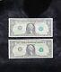 2017a One Dollar Bill Low Serial Number Consecutive Bills E 00033243 B 44