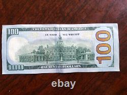 2017A One Hundred Dollar Bill Rare Star Note PL 06625584 L12 circulated Rare