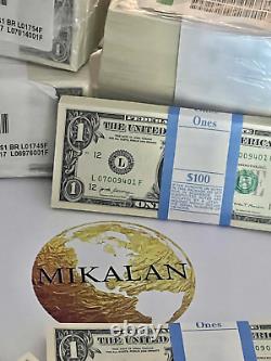 2017 100 $1 Dollar Bills Uncirculated Sequential Bep Straps San Fran. Reser