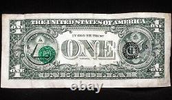 2017 $1 One Dollar Frn Federal Reserve Note Misprint On Back 6 Errors