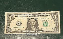 2017 A One Dollar Note RARE BINARY and Birthday Note 02/20/2002 Fancy $1 Note