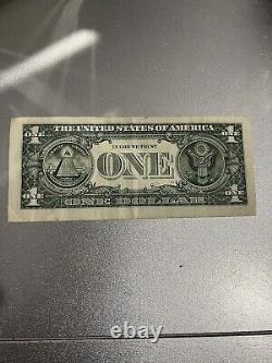 2017 one dollar Note 00040005 Rare Bill