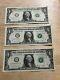 2021 $1 One Dollar Bill Low Serial Numbers Sequence 00309771, 00309772, 00309773