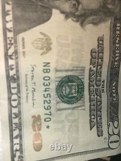 20 Dollar Bill Star Note 2017 VERY RARE. (Quantity Only One)