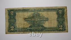 $2 1899 Silver Certificate Large Bank Note Bill Blue Seal One Dollar Fr. 258 VG+